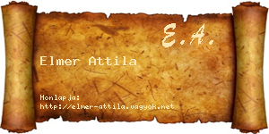 Elmer Attila névjegykártya